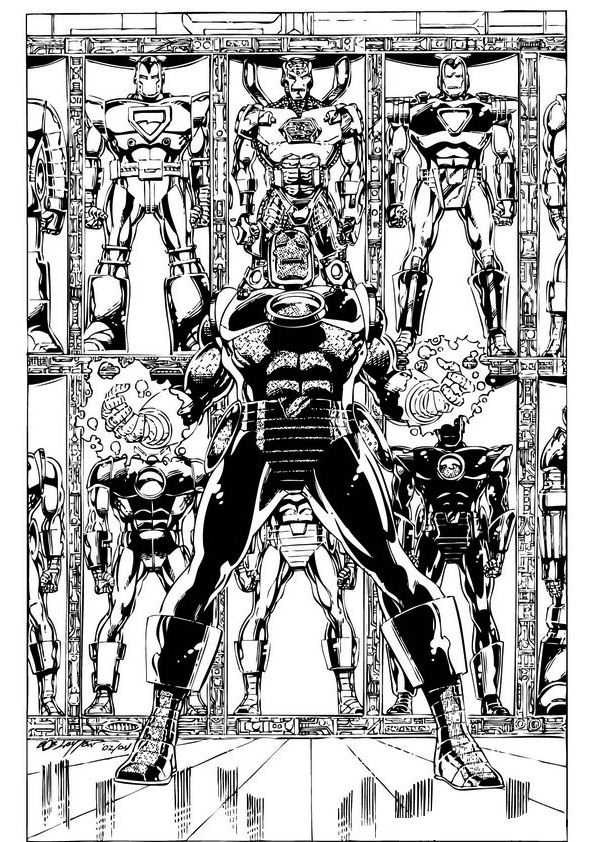 Plansa de colorat cu Iron Man 43 38